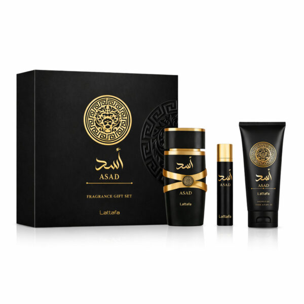 Lattafa Asad Set Uomo 100 ml+12 ml+100ml