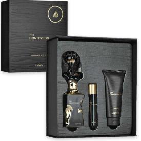 Lattafa His Confession Cofanetto Uomo 100 ml+12 ml+100ml