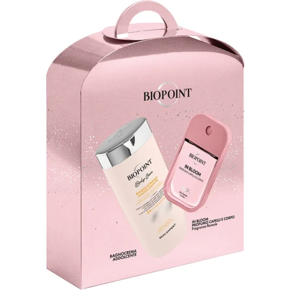 Biopoint Full Bloom Cofanetto Bagnocrema Addolcente 400 ml + Profumo Corpo e Capelli 45 ml